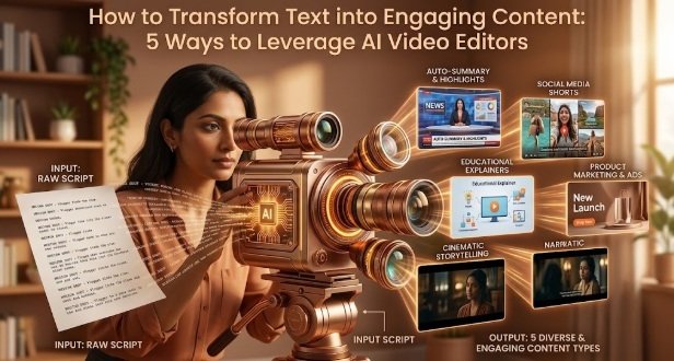 How to Transform Text into Engaging Content: 5 Ways to Leverage AI Video Editors How to Transform Text into Engaging Content: 5 Ways to Leverage AI Video Editors